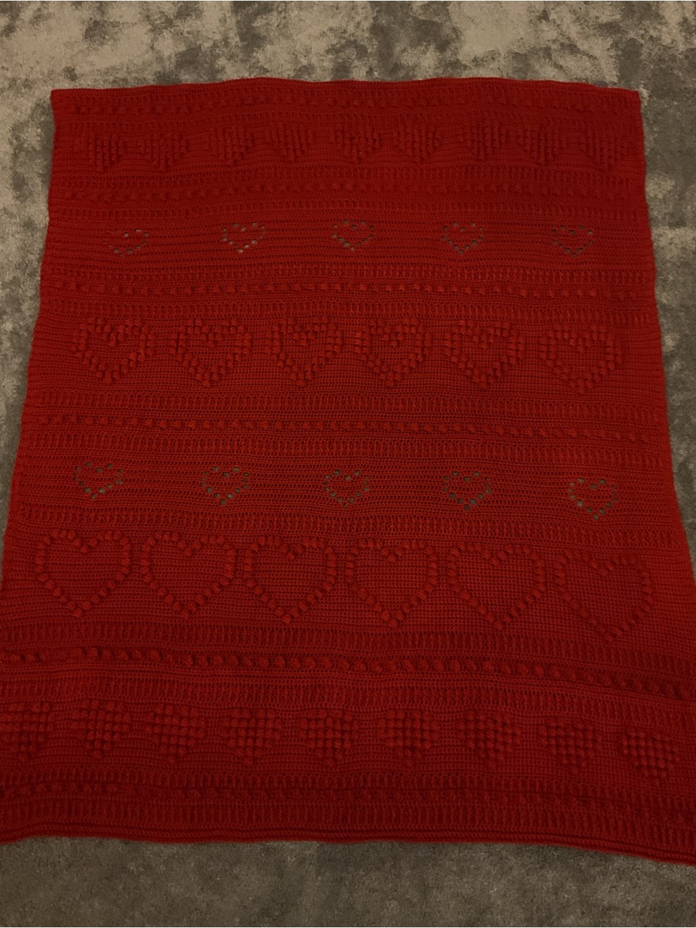 Crochet Heart Blanket - Picture 4 of 5